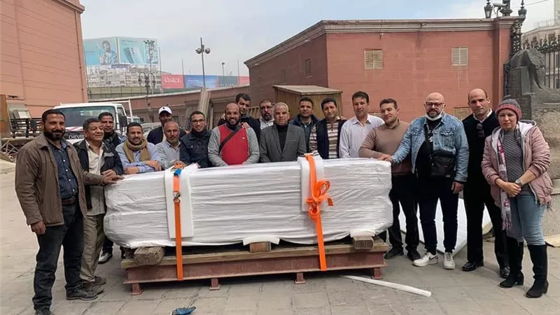 المتحف المصري الكبير يستقبل ١٣ قطعة أثرية ضخمة من التحرير