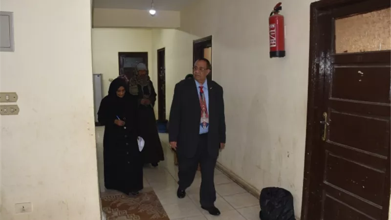 متابعة سير العمل والنظام داخل المدن الجامعية بجامعة الأقصر