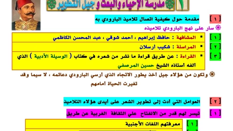 مراجعة فى الادب للثانوية العامة ما تفوتهاش