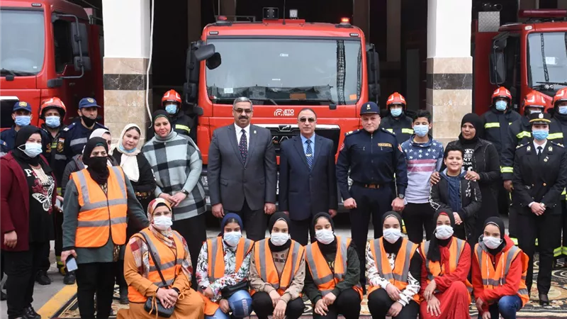 محافظ الإسكندرية ومدير الأمن يحتفلان باليوم العالمي للحمايه المدنيه