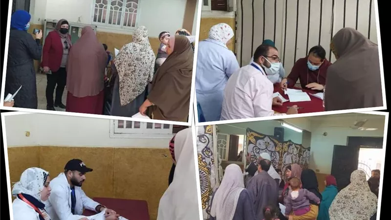 طب بنها تنظم قافلة لعلاج اهالى قرية كوم السمن مركز شبين القناطر بالمجان