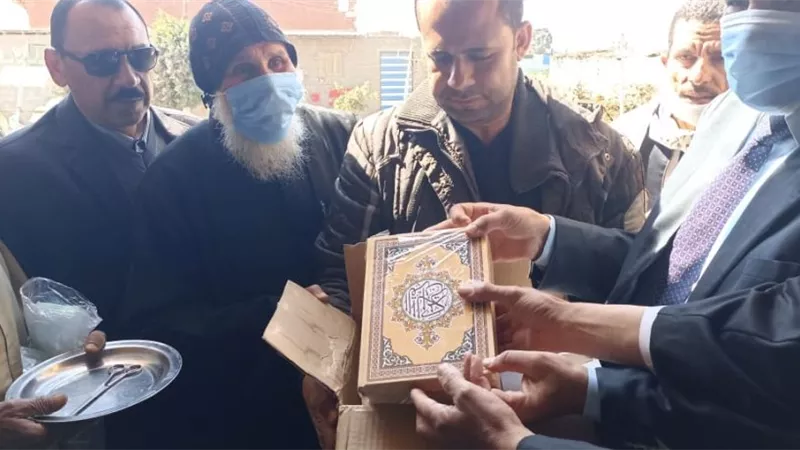 قمص مركز ناصر يشارك في افتتاح مسجد ببنى سويف..صور