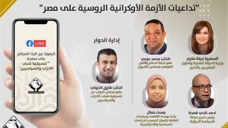 فيديو .. تداعيات الأزمة الأوكرانية الروسية على مصر فى نقاش بـ تنسيقية شباب الاحزاب
