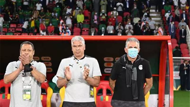 جهاز منتخب مصر فى مران الاهلى لمتابعة ثنائى الفريق