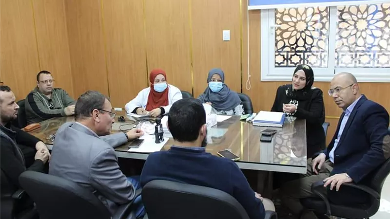 اجتماع تنفيذي لمستشفيات جامعة بني سويف مع إدارة السلامة و الإدارة الهندسية