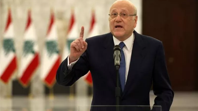 ميقاتى يدعو مجلس الوزراء اللبنانى للانعقاد غدا لنظر جدول أعمال من 18 بندا