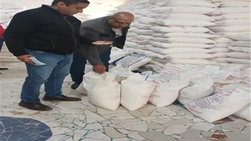 ضبط١٠طن ملح مجهول المصدر بالعامريه
