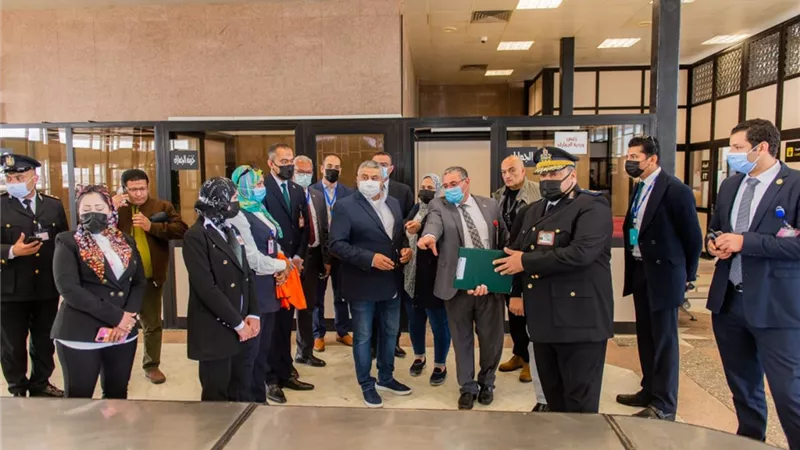 اللجنة العليا للتفتيش الأمني والبيئي تتفقد مطار بورسعيد لمتابعة حركة التشغيل