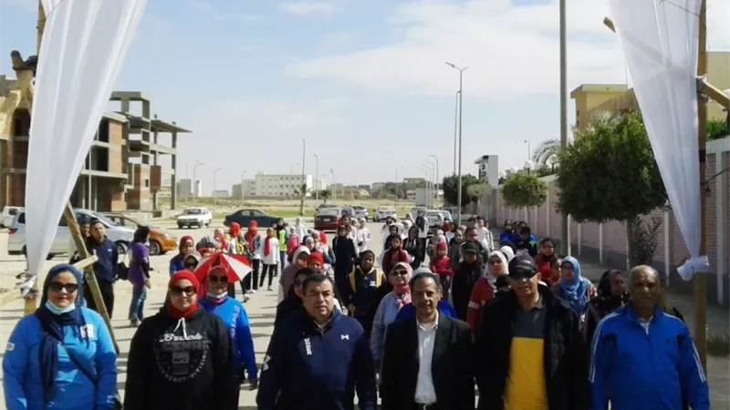 ماراثون مشى للفتيات في بنى سويف احتفالا باليوم العالمي للمرأة ..صور