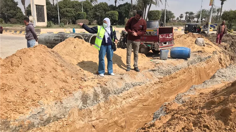 رئيس مياه بنى سويف تتفقد مشروعات مبادرة حياة كريمة بمركز ببا