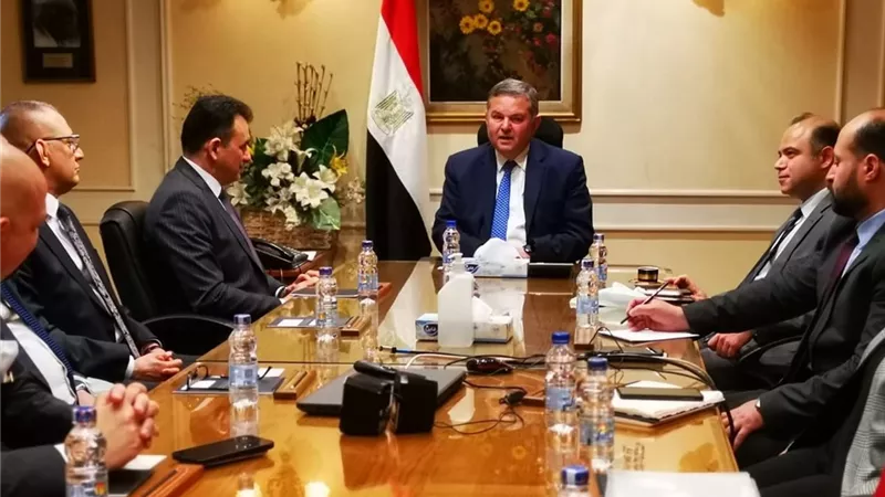 وزير قطاع الأعمال يبحث مع قيادات سوق المال العراقي تعزيز التعاون المشترك