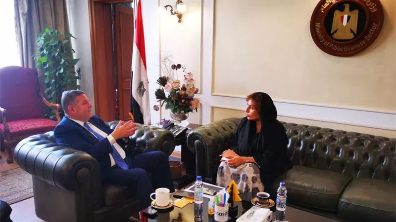 وزير قطاع الأعمال العام يبحث مع سفيرة الإمارات بالقاهرة تعزيز التعاون الاقتصادي والتجاري