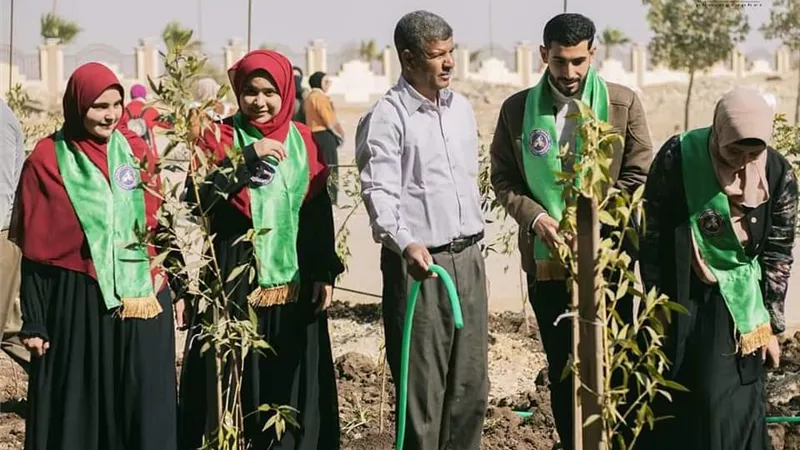 حملة تشجير لكلية الخدمه الاجتماعيه ببنى سويف
