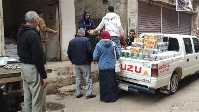 ضبط مواد غذائية مجهولة المصدر ودقيق مدعم قبل تهريبه وبيعه بالسوق السوداء بههيا
