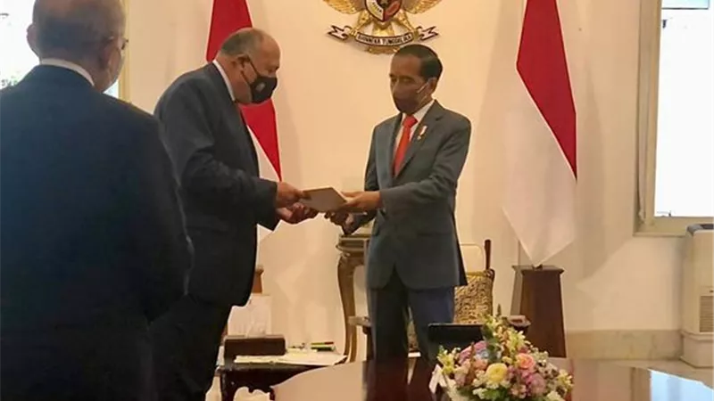 وزير الخارجية يسلم رسالة موجهة من الرئيس السيسى إلى الرئيس الإندونيسي