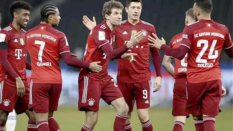 بايرن ميونخ يعزز صدارته للدورى الالمانى بالفوز على يونيون برلين برباعية