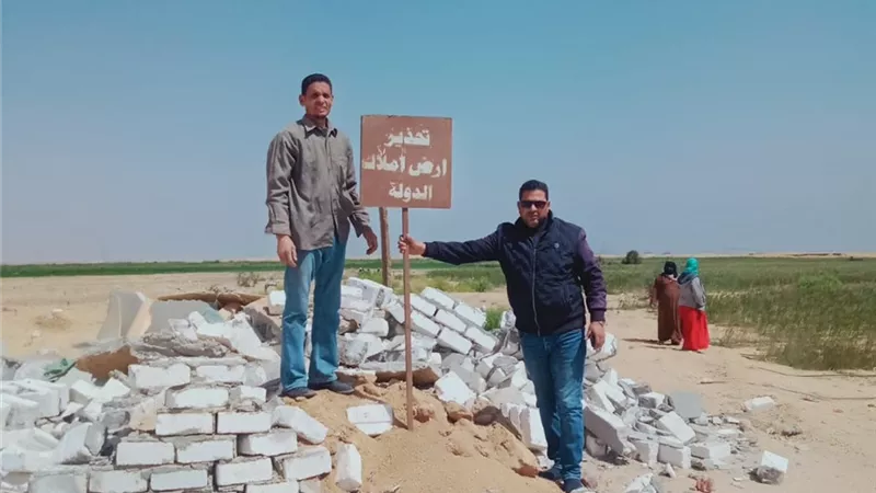 محافظة المنيا : استرداد 30 فدانا من املاك الدولة فى حملة بالعدوة
