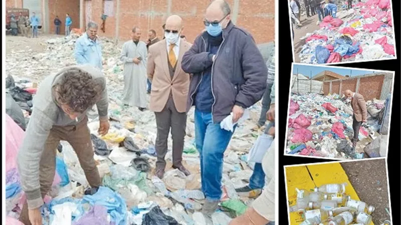 بالصور.. مخازن النفايات الطبية بالشرقية فك مفترس