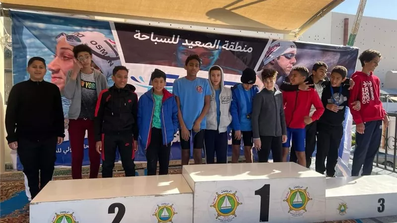 74 ميداليه لسباحى بنى سويف فى بطولة الصعيد