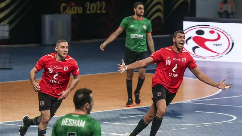 رجال يد الأهلي يفوز على سبورتنج في الدوري