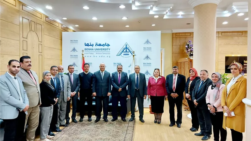 استقبال الزيارة السنوية لفريق التقييم لنظام الجودة الإدارية بجامعة بنها