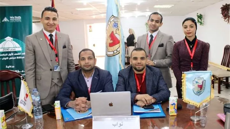 طلاب جامعة سوهاج يشاركون 