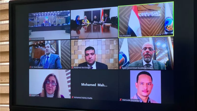 جائزة مصر للتميز الحكومي يتابع عملية التحكيم النهائية للجوائز الداخلية بجامعة جنوب الوادي
