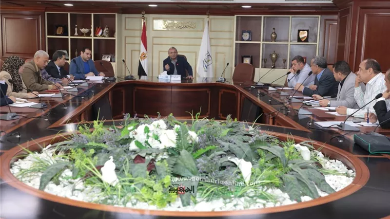 سكرتير عام بنى سويف يبحث الدليل الإرشادي لحوافز التميز