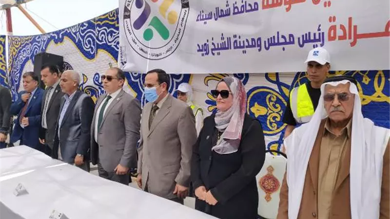 محافظ شمال سيناء يفتتح أعمال تطوير تجمع ابو يوسف بالشيخ زويد