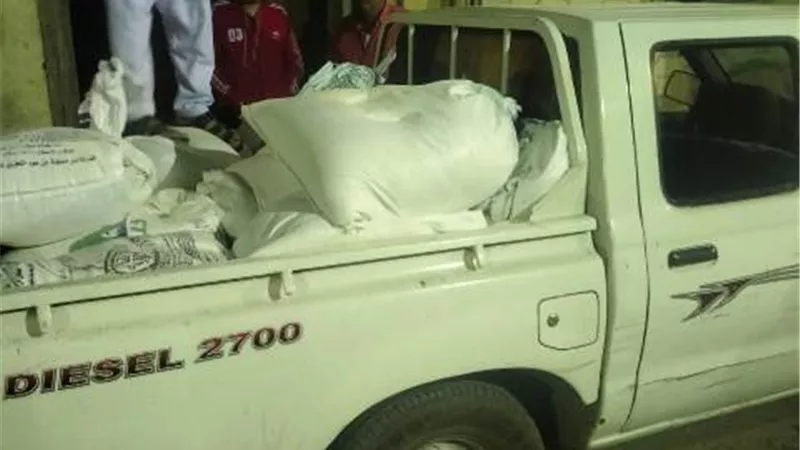 محافظة الجيزة : ضبط ٨ طن دقيق بلدي مدعم داخل منخل مخالف بمنشاة القناطر