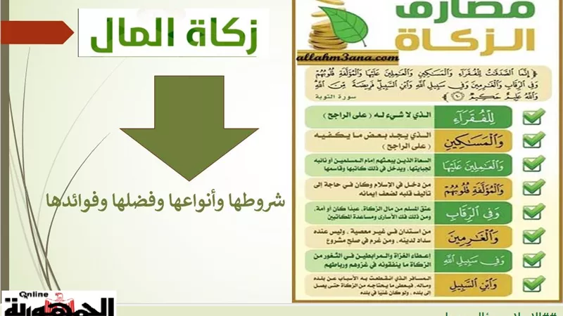 زكاة المال شروطها وانواعها وفضلها وفوائدها ومصارفها .. تعرف على التفاصيل