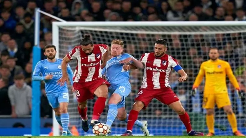 أتلتيكو مدريد ومانشستر سيتي بدورى ابطال اوروبا.. الموعد والقنوات الناقلة للمباراة