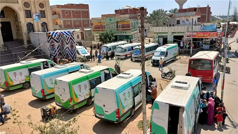 صحة الإسماعيلية تعالج 1620 حالة بوادي الملاك..صور