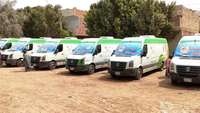 صحة المنيا : فحص وعلاج 2110 مواطنين مجانا فى قرية بالمنيا