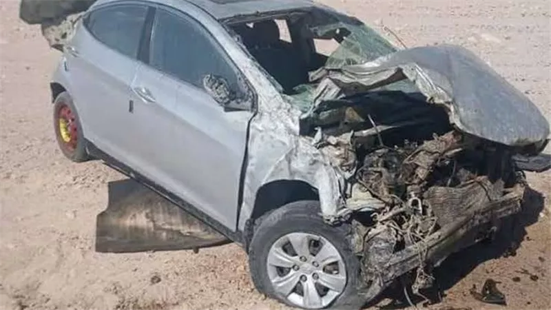 إصابة ٤ أشخاص فى انقلاب سيارة ملاكي بالغردقة