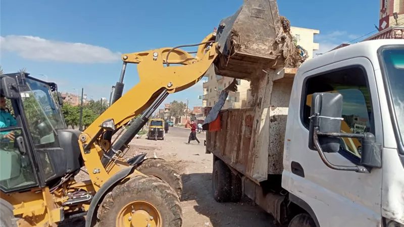 رفع مخلفات القمامة بمراكز ومدن كفرالشيخ