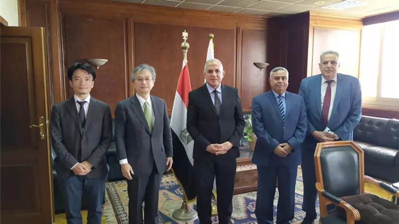 وزير الرى يبحث مع السفير الياباني التعاون المشترك بين البلدين في مجال الموارد المائية
