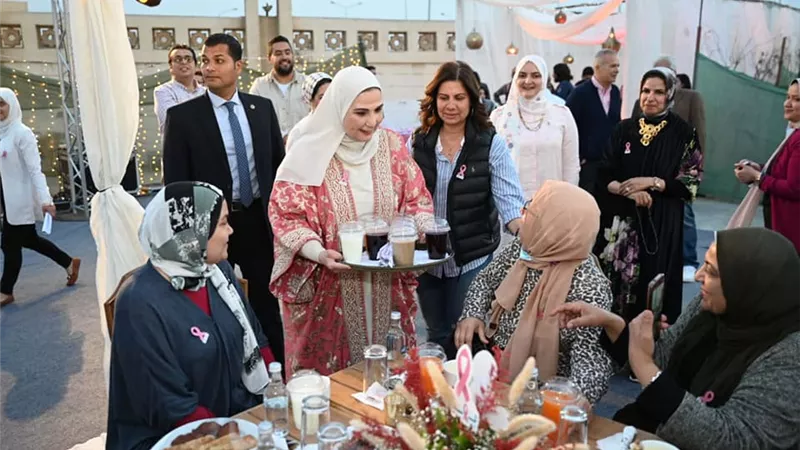 وزيرة التضامن تشارك محاربات بهية حفل الإفطار بفرع الشيخ زايد الجديد