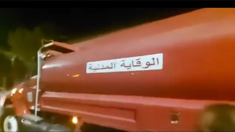حريق هائل يلتهم سوق الصالحين بالمغرب