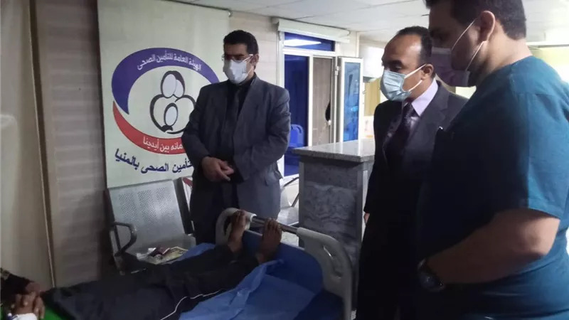 نائب محافظ المنيا يتفقد مستشفى المنيا العام والتأمين الصحي