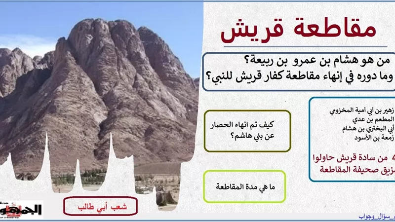 لماذا قاطعت قريش بني هاشم ودور هشام بن عمرو في إنهاء المقاطعة؟! .. تعرف على التفاصيل
