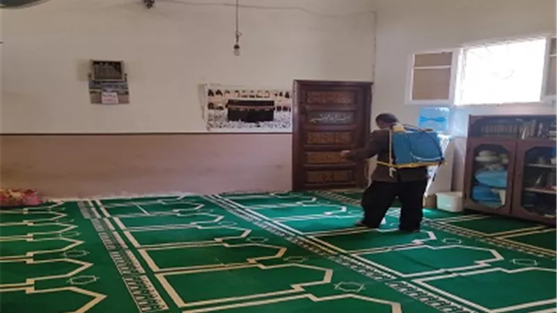 تطهير المساجد بجميع أحياء الثغر استعدادا لصلاة العيد بالاسكندرية