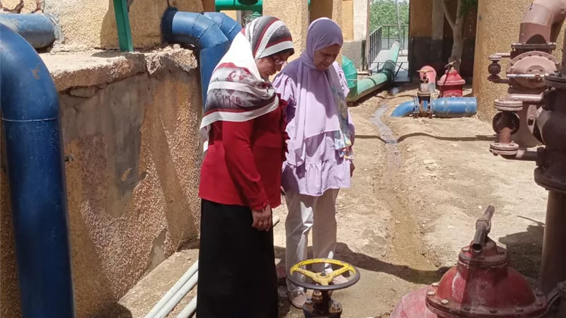 جولة تفقدية لرئيس مياه بنى سويف لتشغيل المحطات فى العيد