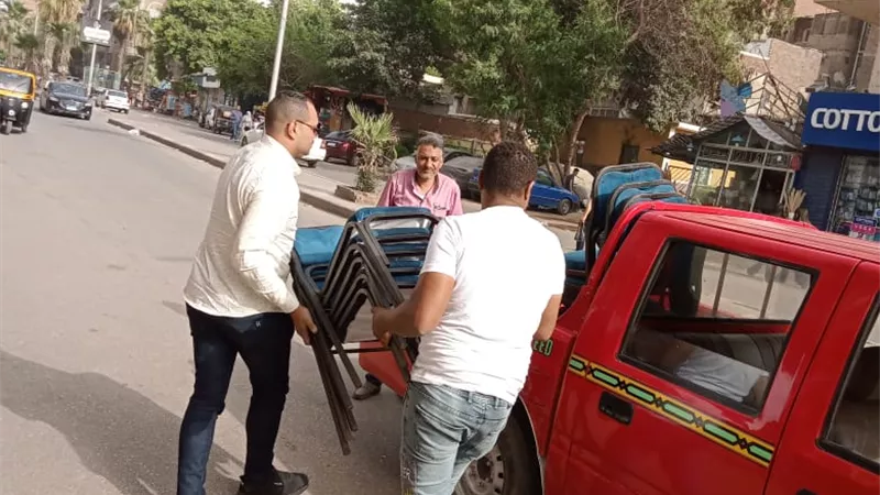 رفع مئات الاشغالات بالمنيرة الشقية شمال الجيزة