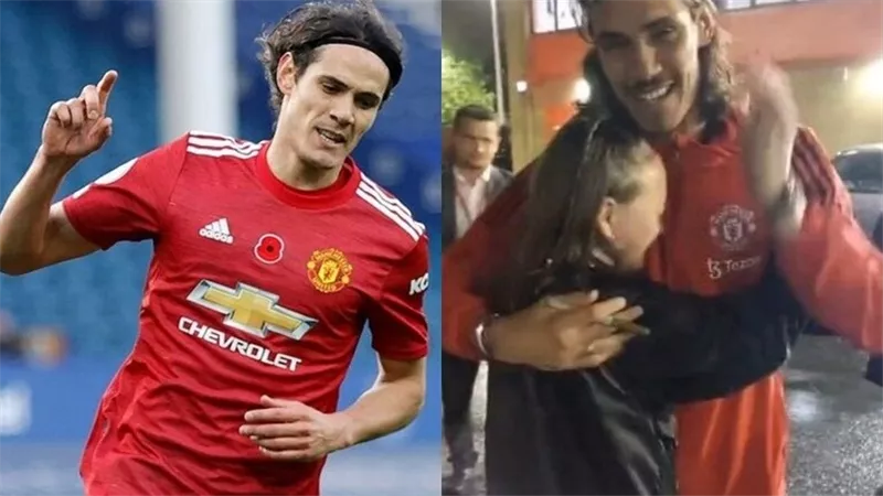 مشجعة تبكي وتطلب من كافاني البقاء فى مانشستر يونايتد.. فيديو