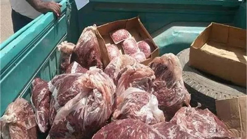 ضبط ثلاجة بداخلها 7.5 طن لحوم مجهولة المصدر في الجيزة