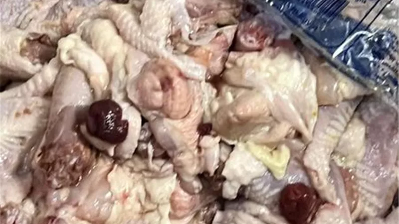 ضبط ٢٥٠ كيلو لحوم ودواجن مجهولة المصدر بمطعم في الإسماعيلية..صور