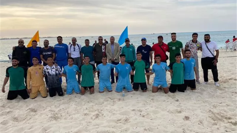 فوز منتخب جامعة كفرالشيخ لكرة القدم الشاطئية بالمركز الأول