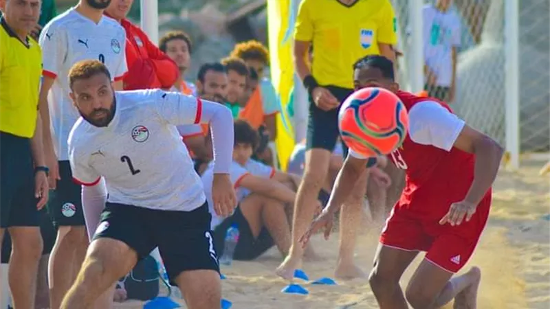 فوز منتخب مصر للكره الشاطئيه بركلات الترجيح