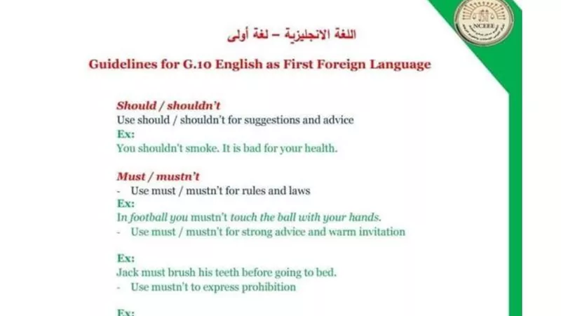 مفاهيم اللغة الانجليزية للصفين الاول والثانى الثانوى فى 4 ورقات
